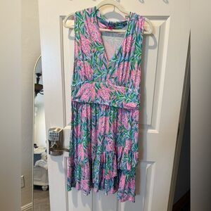 Lilly Pulitzer Pink and Green Floral Dress